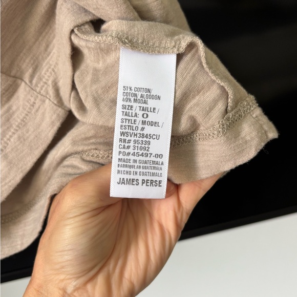 James Perse Cream Sleeveless Tee Size 0 - Never worn NWOT - Picture 3 of 7